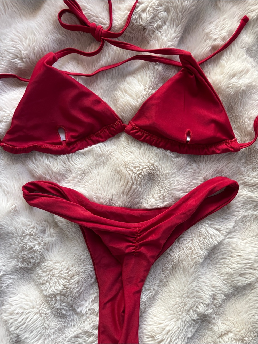 Amazon Red Triangle String Bikini Set - Picture 3 of 3